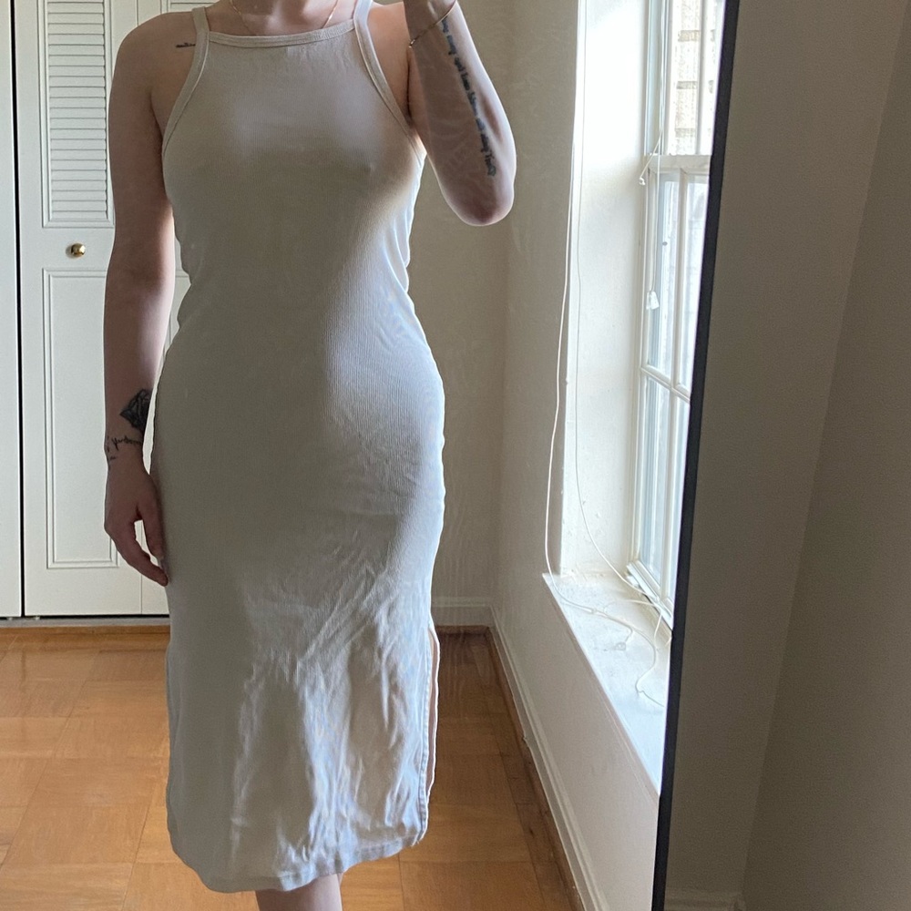 Old Navy Cream Midi Dress